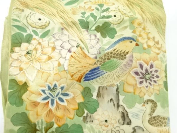 ys7137762; 宗sou 花鳥模様刺繍丸帯【アンティーク】【着】