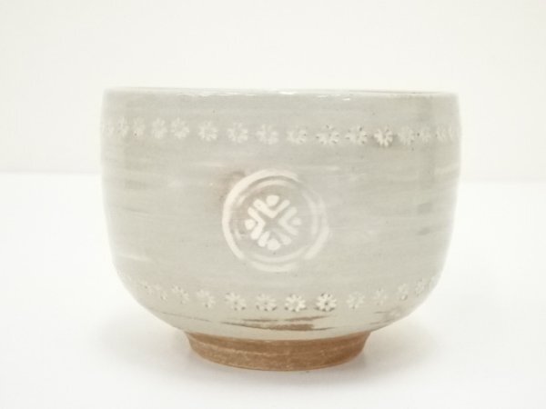 ys7040280; 宗sou 京焼　河合瑞豊造　御本三島茶碗（共箱）【道】