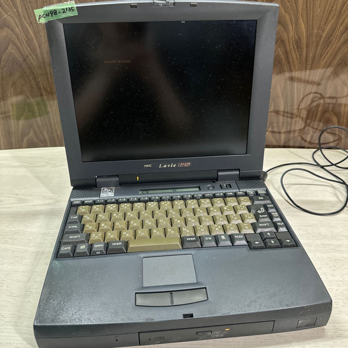 PCN98-2135 激安 PC98 ノートブック NEC PC-9821Nr150/X14F 起動確認済み ジャンク 同梱可能