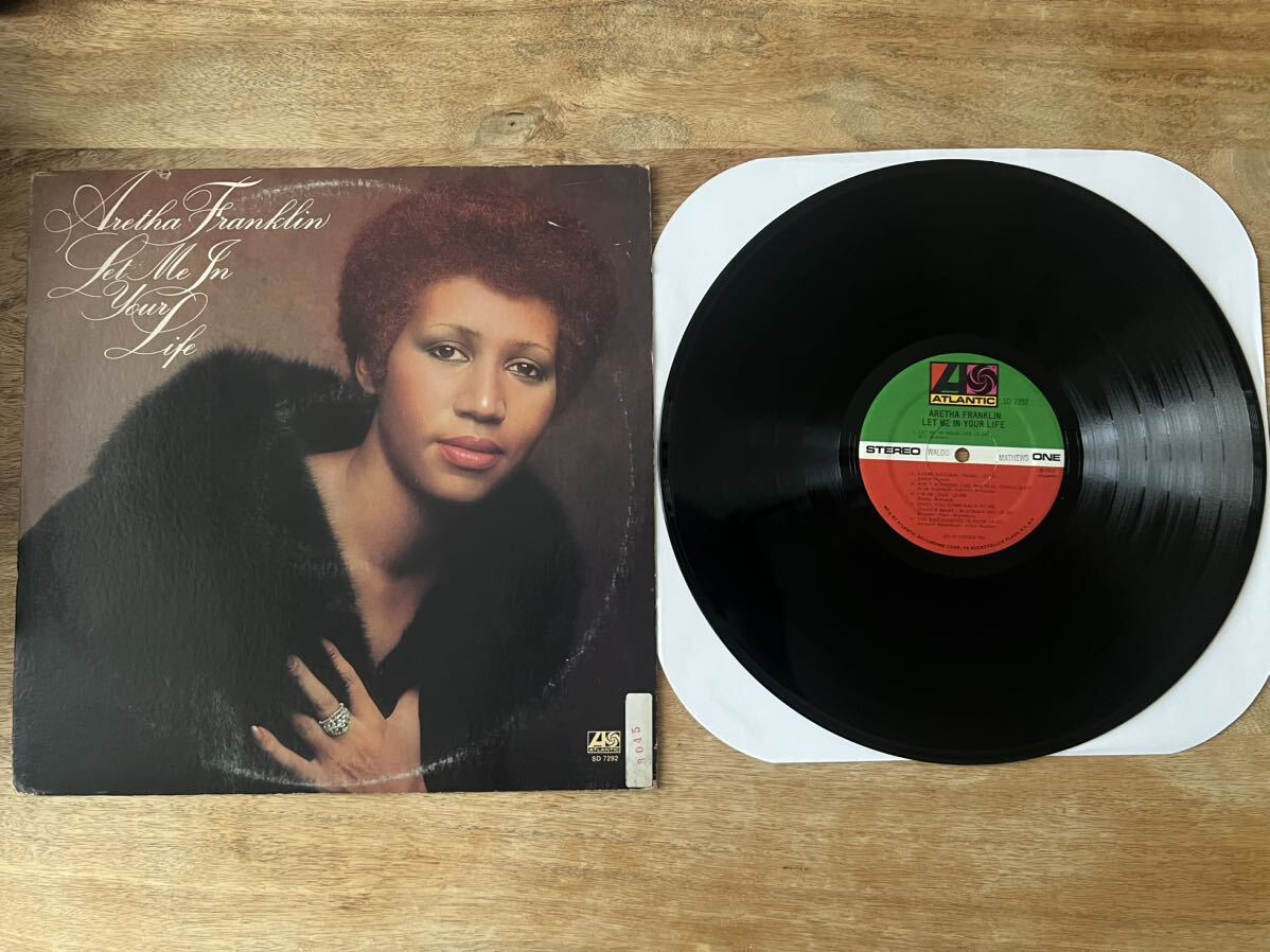 1円スタート！US ORIG Aretha Franklin Let Me In Your Life 1974 LP レコード