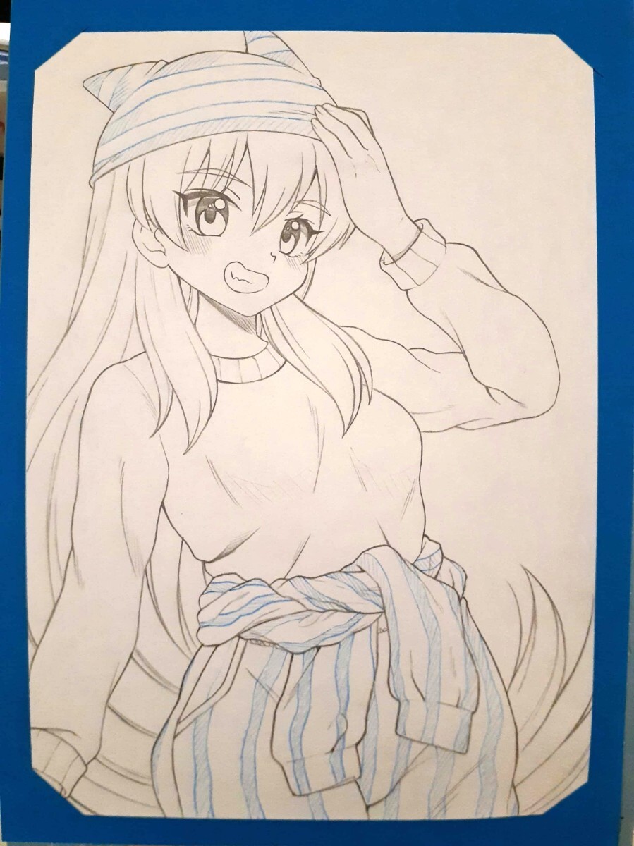 手描きイラスト B5 ときめきメモリアル2 赤井ほむら バニー 手描きイラスト B5 ときめきメモリアル2 赤井ほむら バニー