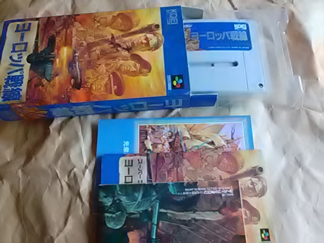 コーエー ヨーロッパ戦線 箱取説付き スーパーファミコン