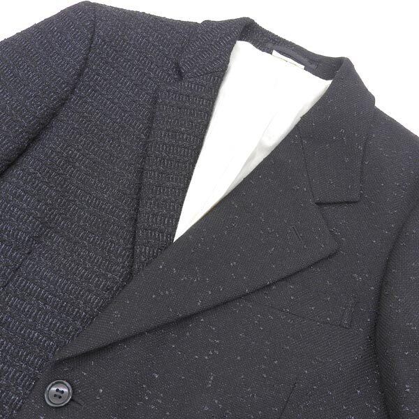 ◆美品◆ コムデギャルソン オムプリュス COMME DES GARCONS HOMME PLUS アシンメトリー ドッキングジャケット メンズ XS 2017AW [Y03228]