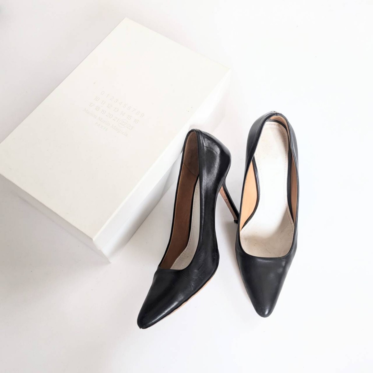 MARTIN MARGIELA マルジェラ ヒール パンプス ブラック 37.5 MARTIN MARGIELA マルジェラ ヒール パンプス ブラック 37.5