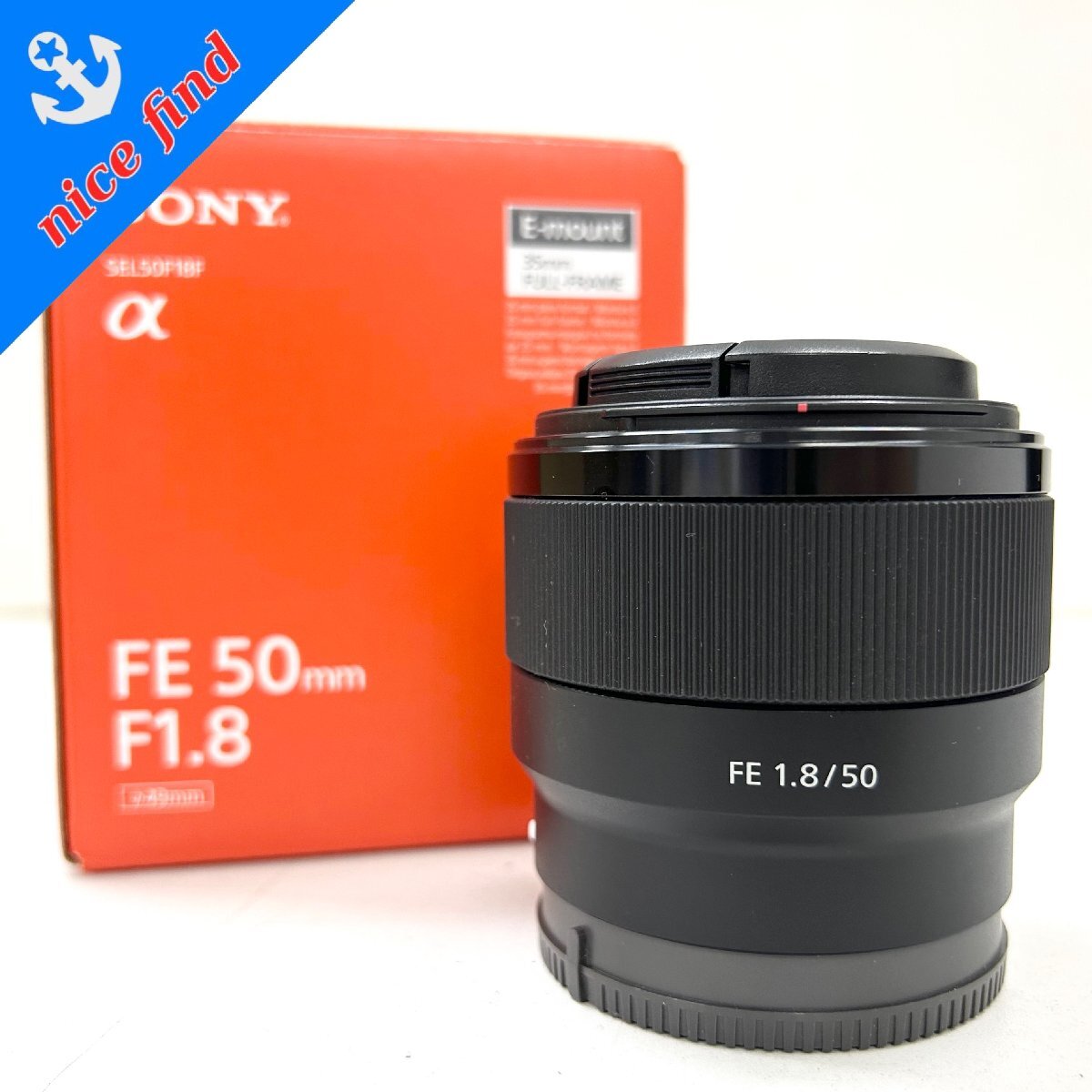 ◆ソニー SONY◆FE 1.8/50 0.45m/1.48ft SEL50F18F カメラレンズ E-mount 交換レンズ 箱/キャップ/説明書付 動作未確認