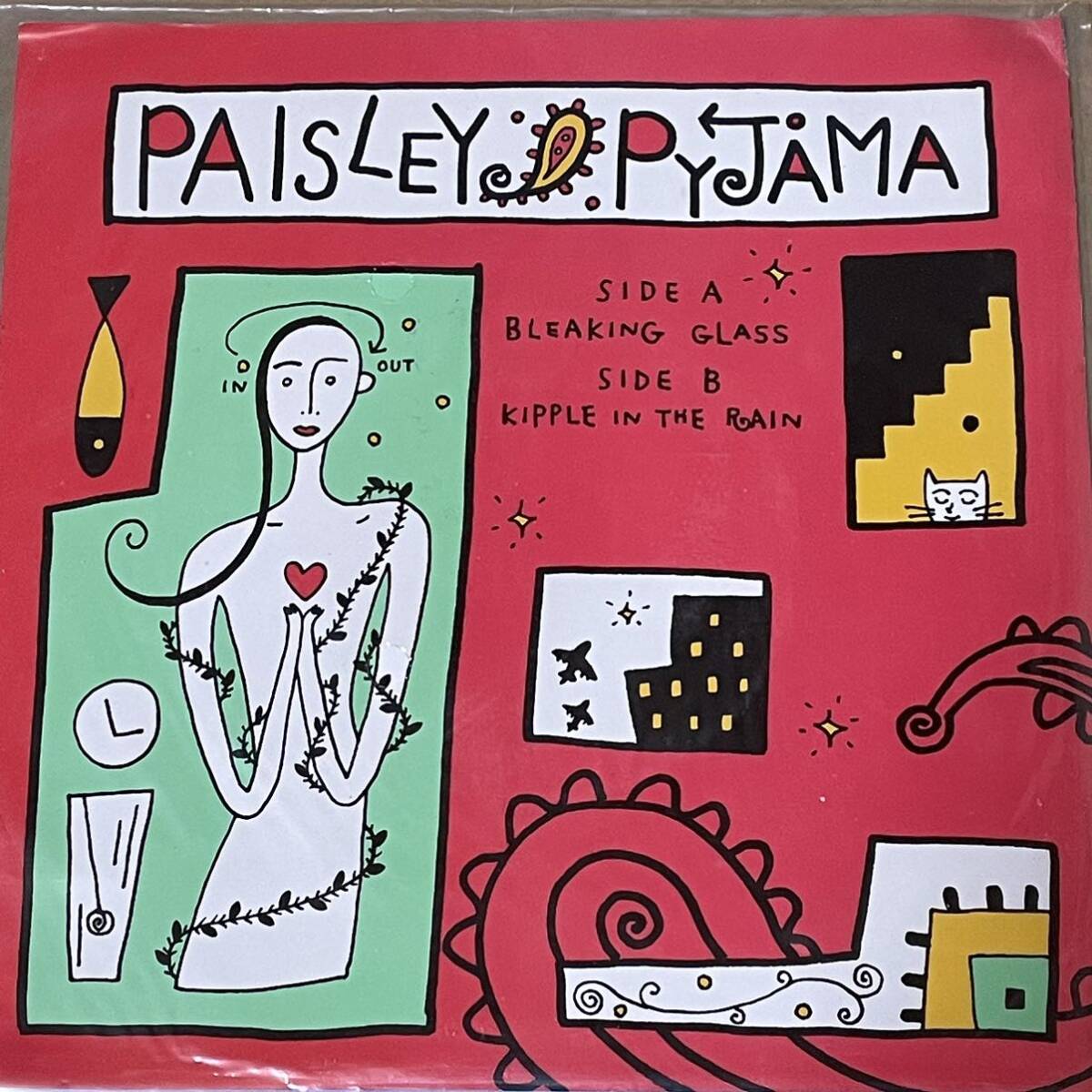 大阪インディーズ・PAISLEY PYJAMA [BREAKING GLASS]自主盤7inch(1989年) new wave ナゴム イカ天