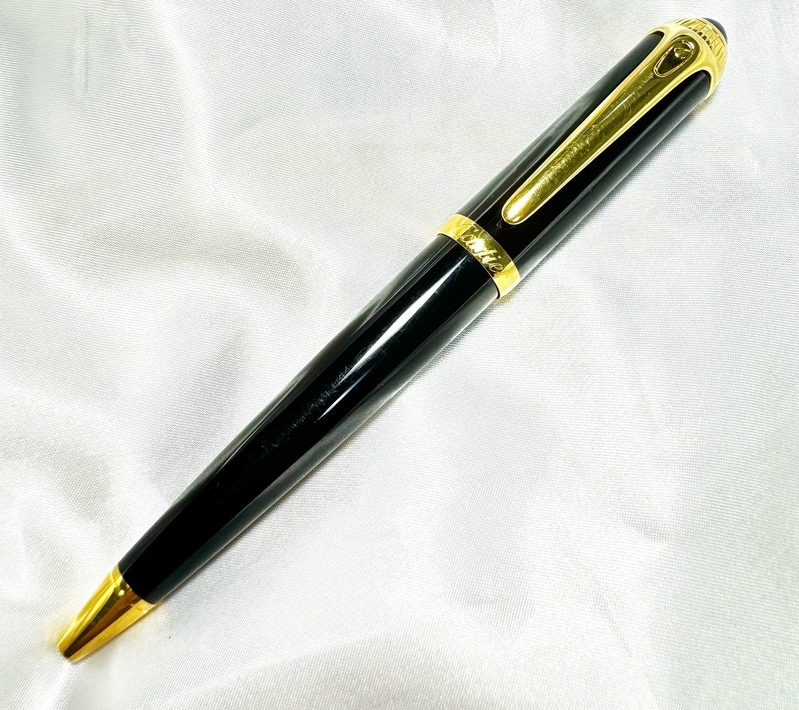 【中古】★Cartier カルティエ ■ ロードスター ボールペン●ゴールド×ブラック ロゴ　高級筆記具