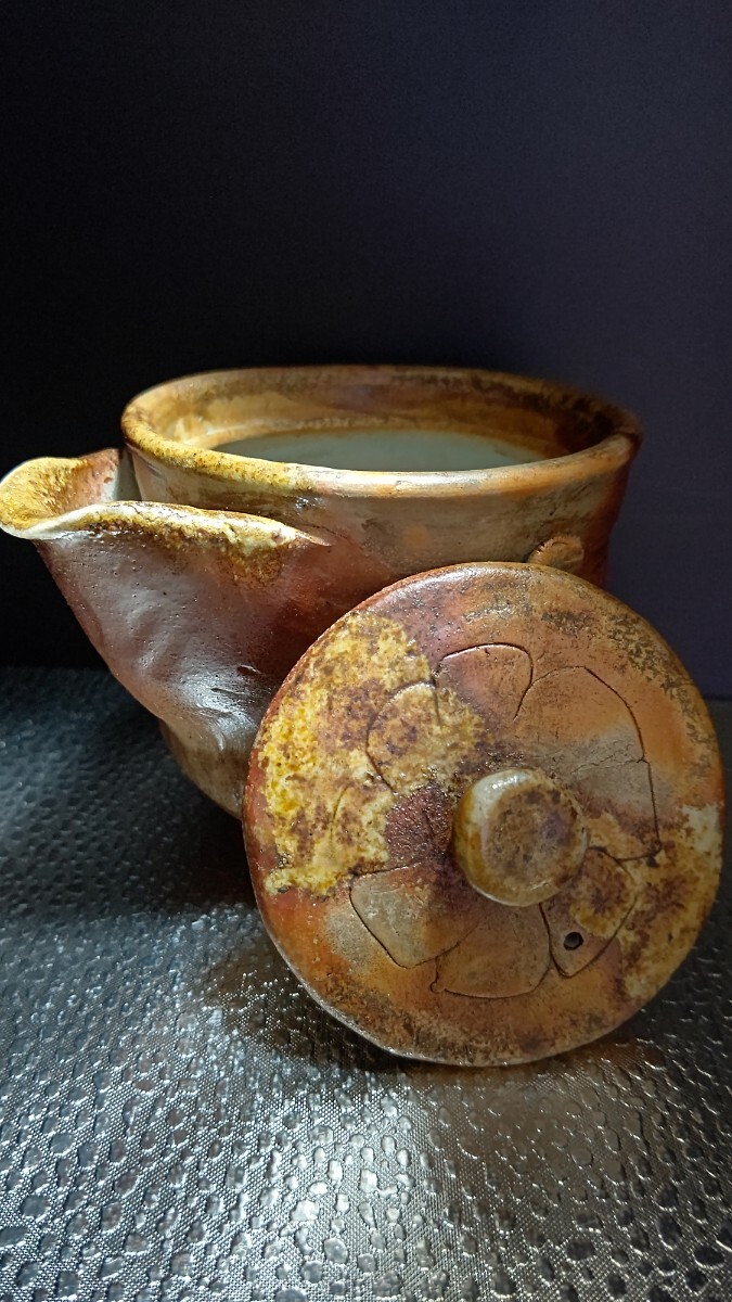 蔵出し品備前焼作家造 手造り宝瓶(2個)煎茶道具 骨董 茶器 急須 蔵出し品備前焼作家造 手造り宝瓶(2個)煎茶道具 骨董 茶器 急須