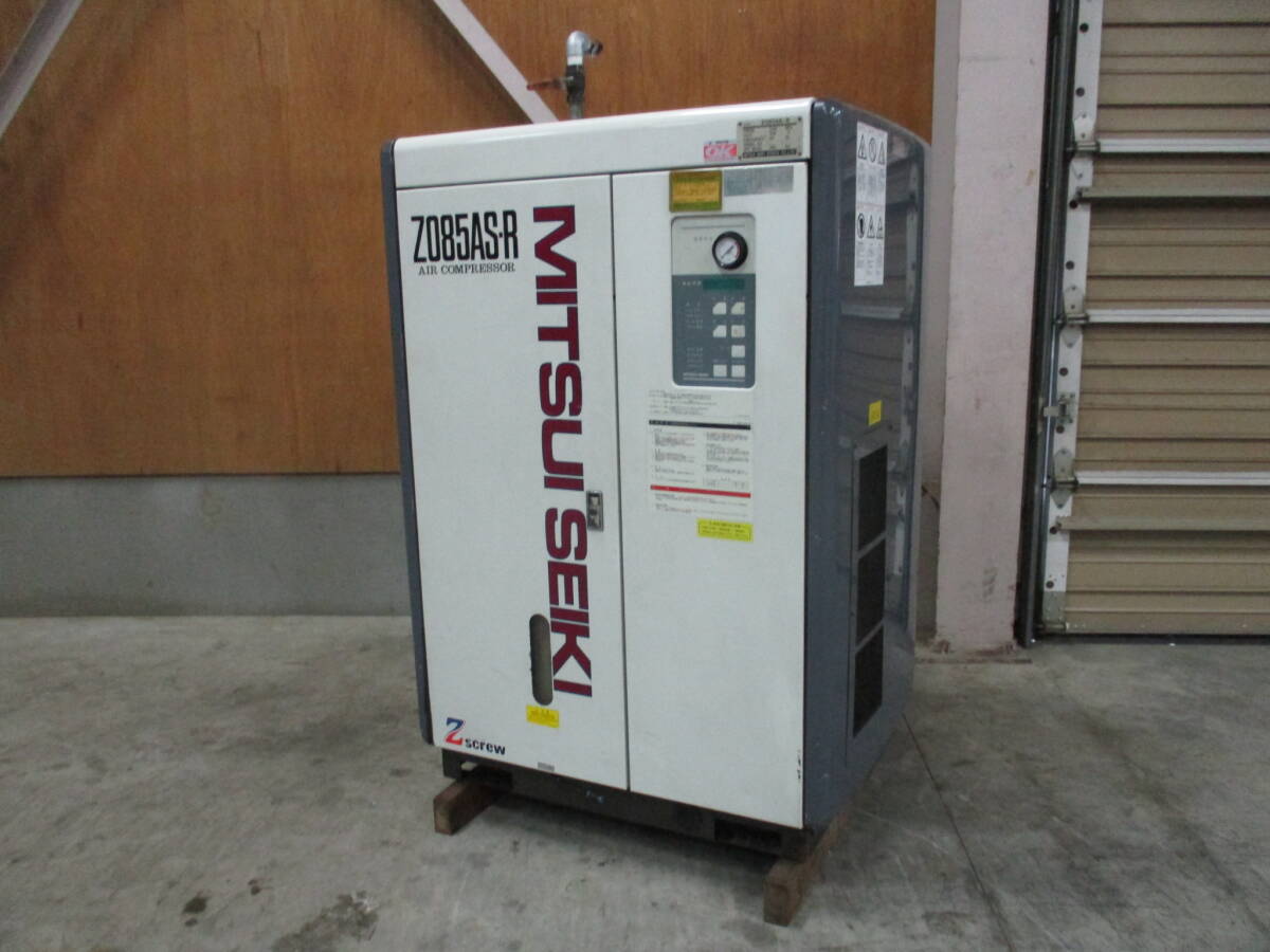 福島 三井精機 コンプレッサー Z085AS-R 10馬力 パッケージ型 倉庫内保管 農機具市場 二本松 店頭販売