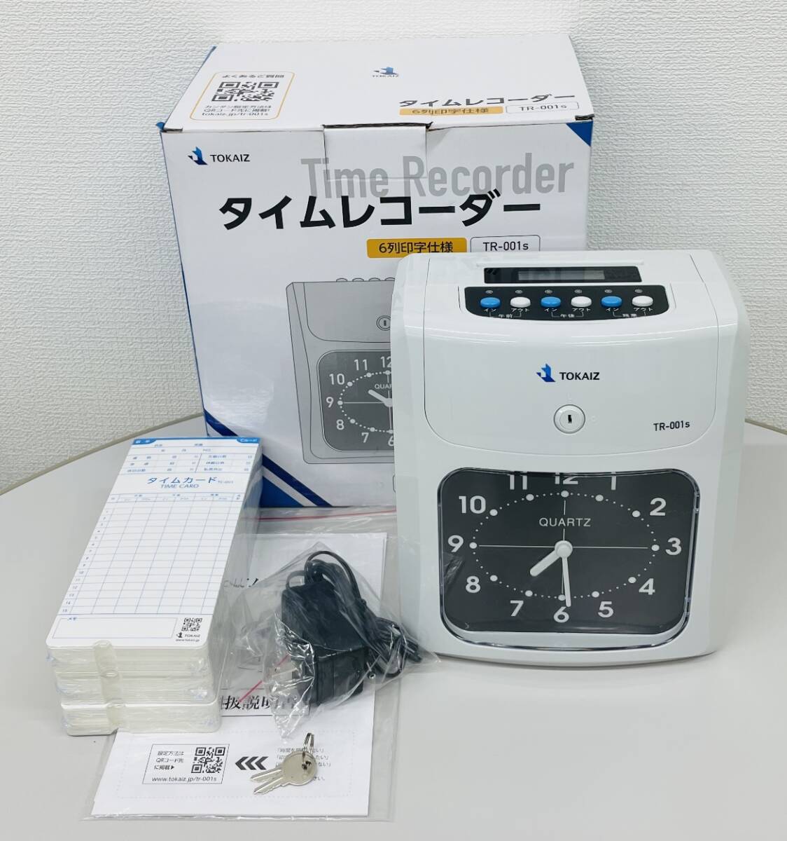 新品同様 TOKAIZ タイムレコーダー TR-001s タイムカード 300枚 箱付