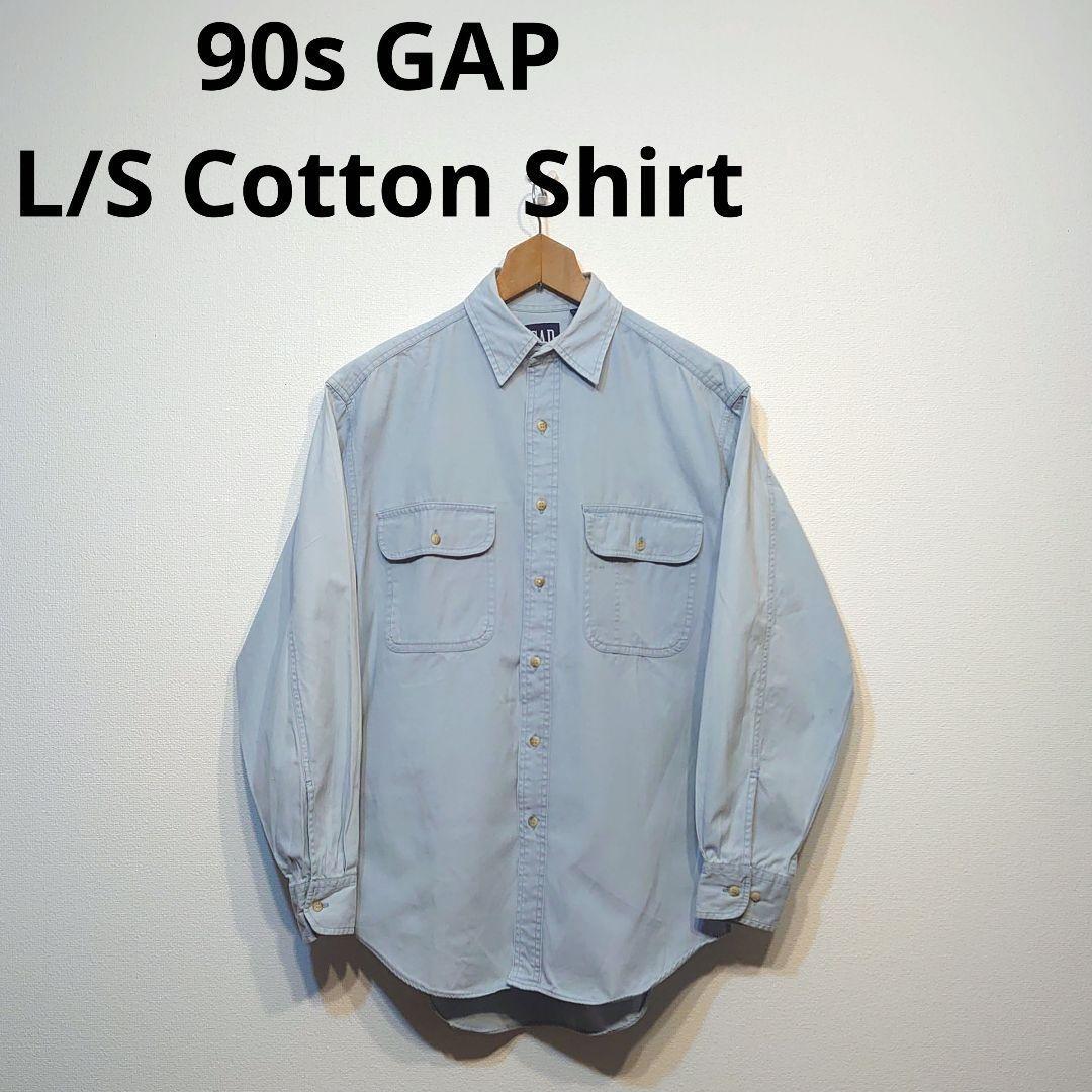 90s GAP COTTON L/S shirt オールドギャップコットンシャツ