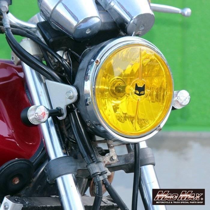 汎用 丸形ミニヨーロピアンウィンカー ブラック/クリア M10x73mmアルミ取付ステー 4個SET/HONDA KAWASAKI SUZUKI YAMAHA【送料800円】
