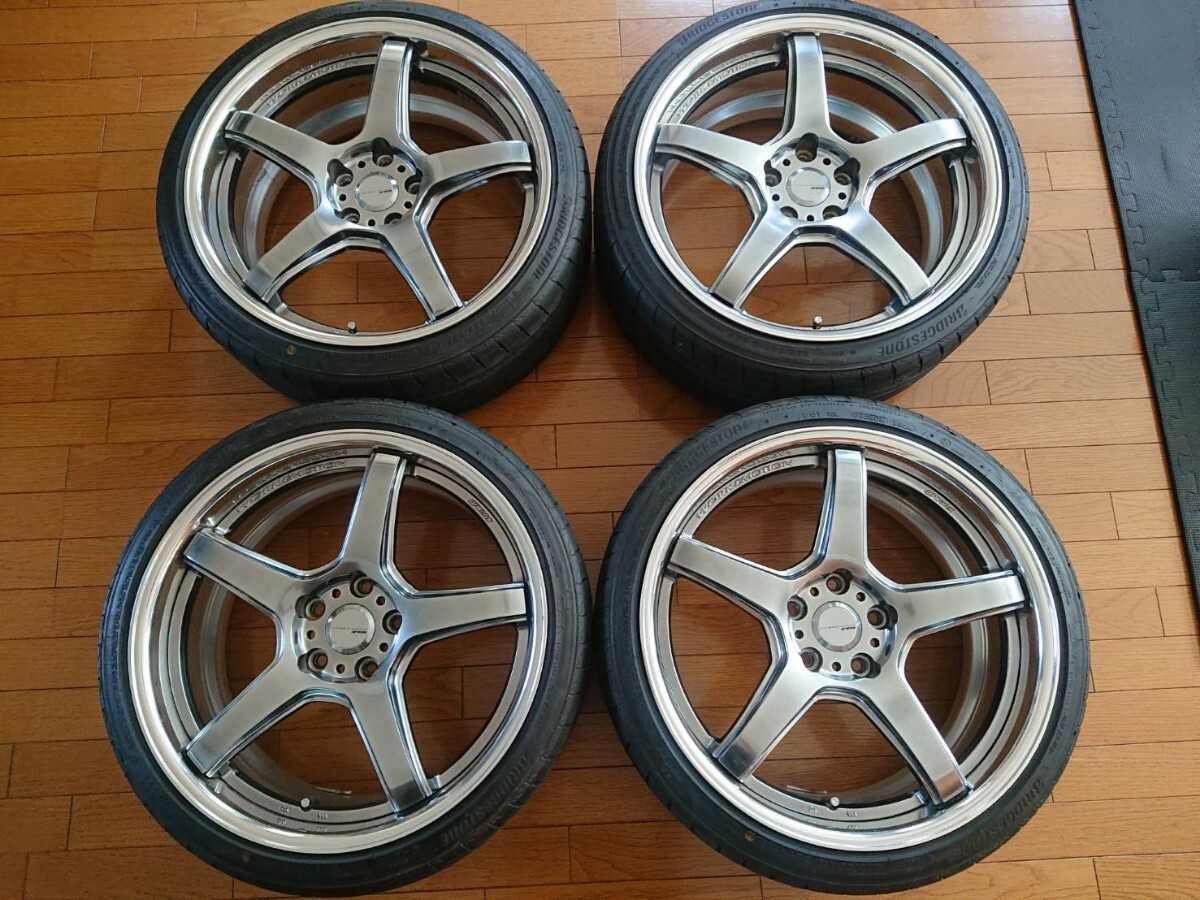 WORK EMOTION T5R 2P 19インチ 8.5J +42 PCD114.3 5H 4本 225/35R19 BS 