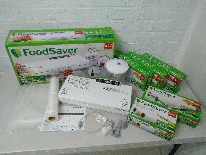 ショップジャパン FoodSaver フードセーバー V2040 家庭用真空パックマシーン 別売り 専用パックロール付き