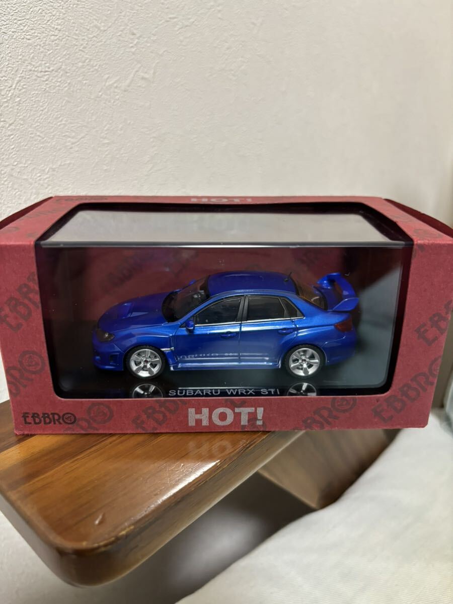 EBBRO エブロ WRX STI スバル SUBARU ブルー　１/43 ミニカー　HOT! 開封品
