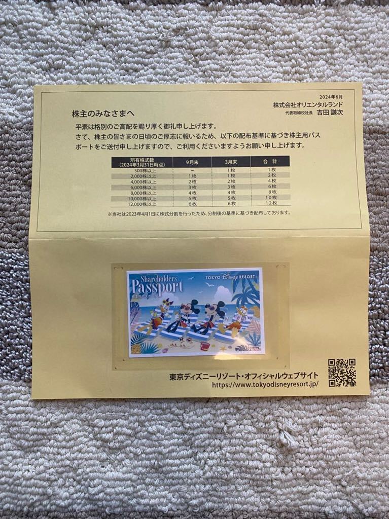 ディズニーランド 株主用パスポート ディズニーシー 