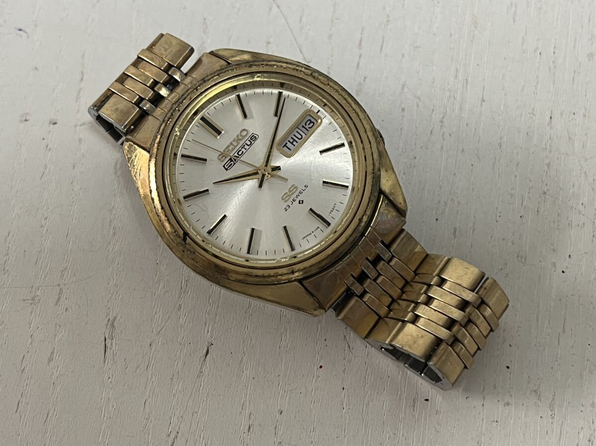 733h SEIKO セイコー 5ACTUS アクタス SS 23石 6106-7480 腕時計 自動巻き アナログ ヴィンテージ