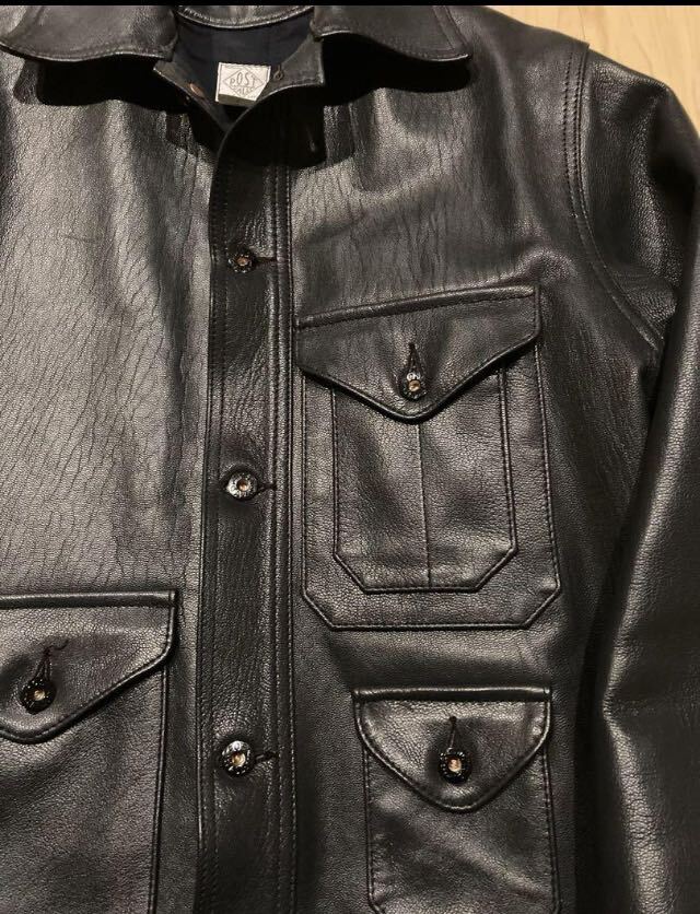 ポストオーバーオールズ post overalls ゴートスキン レザーJKT ポストオーバーオールズ post overalls ゴートスキン レザーJKT