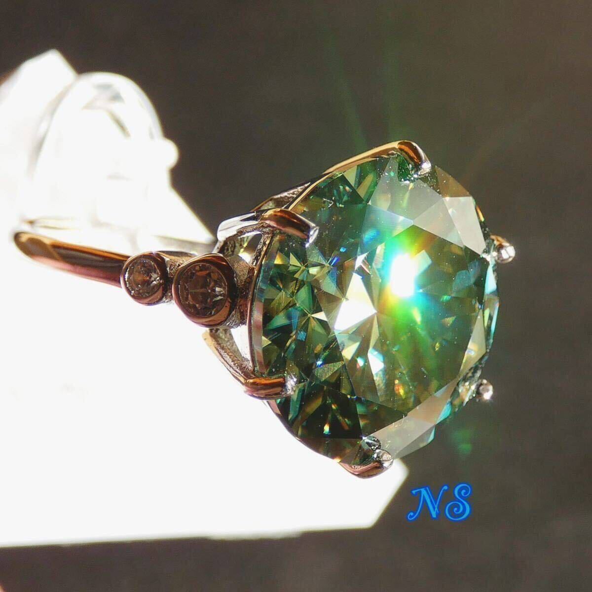 モアサナイト ダイヤモンド リング 指輪 10ct 14mm ソリティア モアサナイト ダイヤモンド リング 指輪 10ct 14mm ソリティア