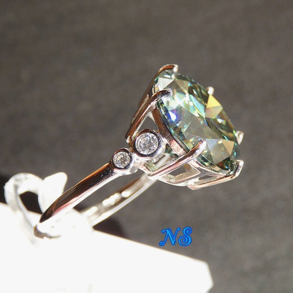 モアサナイト ダイヤモンド リング 指輪 10ct 14mm ソリティア モアサナイト ダイヤモンド リング 指輪 10ct 14mm ソリティア