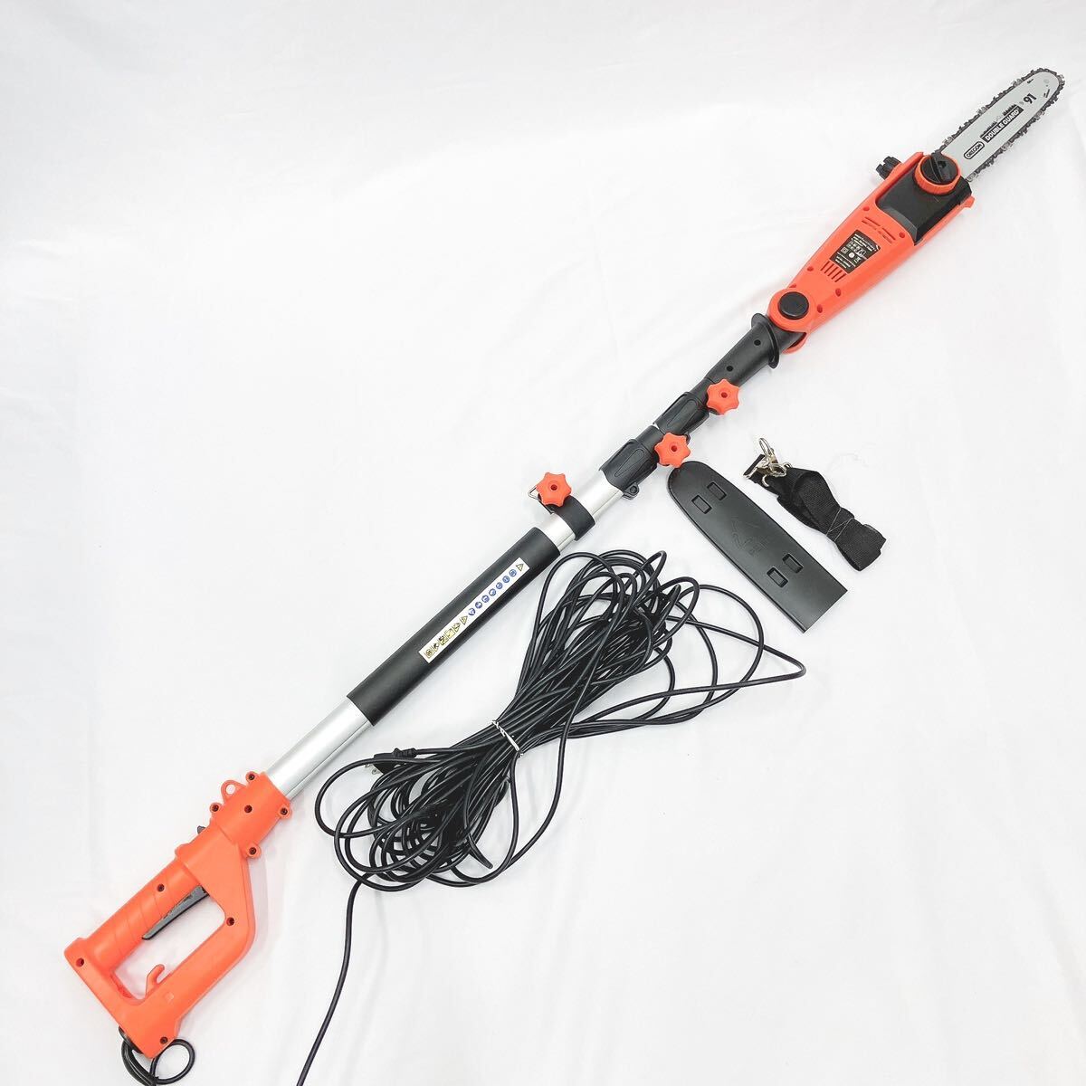 美品　動作品　高枝切りチェーンソー 3プラス YARD FORCE ヤードフォース JP YFEPS 0725 電動タイプ 刃カバー　ベルト付き　R阿0819