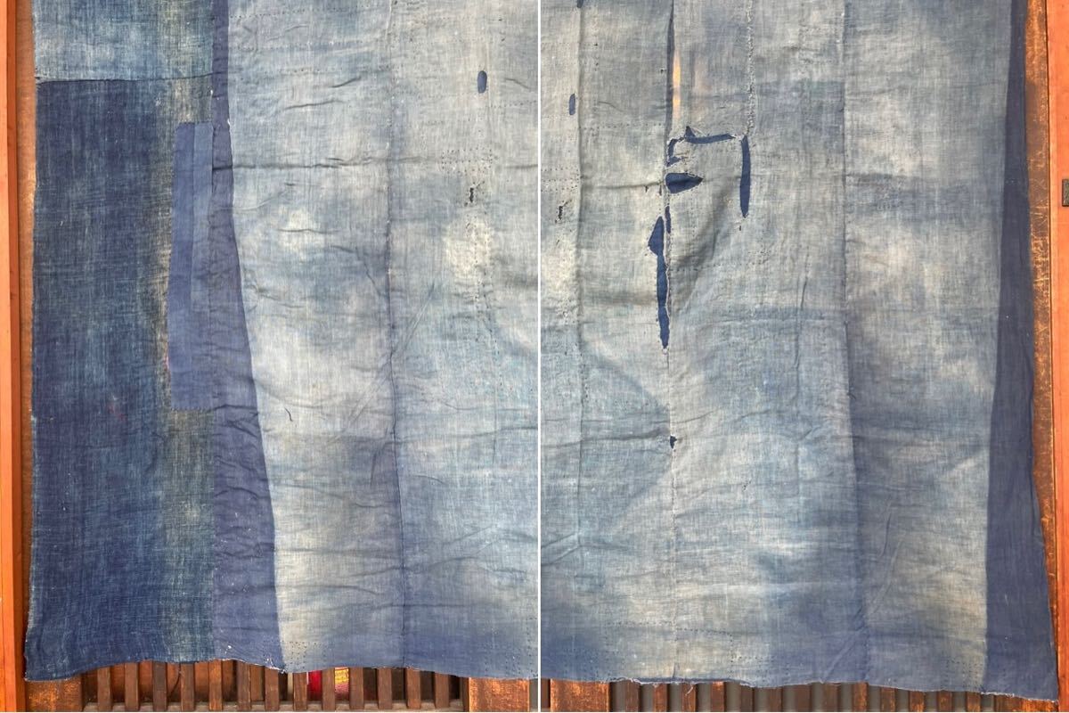 大判8幅襤褸の布団袋ボロつぎはぎjapan vintage boro