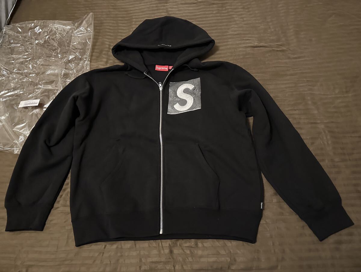 新品未使用 Supreme S Logo Zip Up Hooded Sweatshirt Black 新品未使用 Supreme S Logo Zip Up Hooded Sweatshirt Black