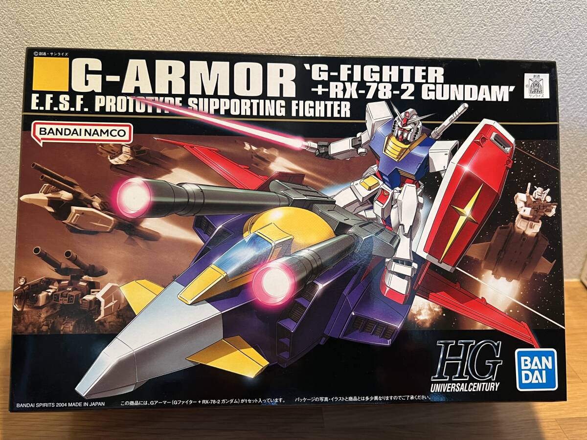 新品未開封 機動戦士ガンダム HG 1/144 Gアーマー（G-ファイター＋RX-78-2 ガンダム） 050