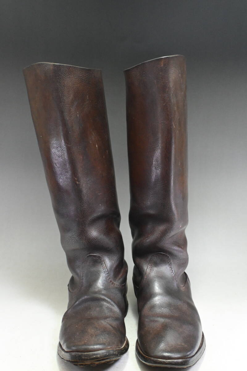 日本陸軍下士官長靴（実物) 日本陸軍 下士官長靴 官給品仕様 牛革製 精密複製 ロングブーツ