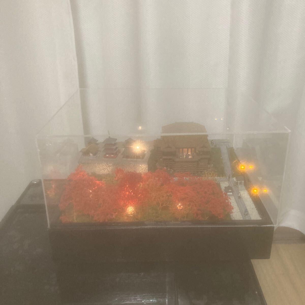 清水寺　ジオラマ　完成品　LED8箇所