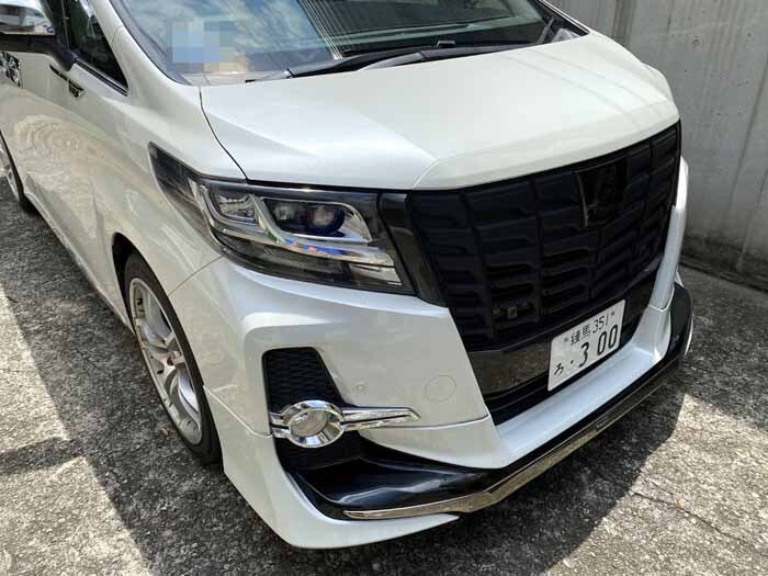 30系 前期 アルファード 純正フロントグリル 艶消し黒 マット 30系 前期 アルファード 純正フロントグリル 艶消し黒 マット