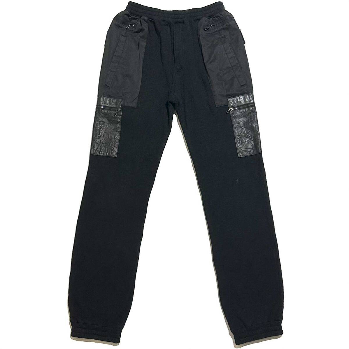undercover 06AW GURUGURU コットンニット 再構(gòu)筑 ドッキング カーゴパンツ ミリタリー レザーポケット scab but beautiful archive 魔女