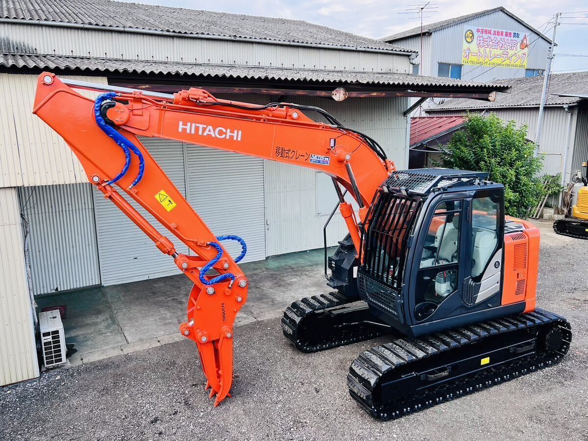 ZX135USK-5B Hitachi building machine Yumbo dismantlement specification both ways piping back camera pad new goods LED light crane specification tag chi oil pressure Fork tongs 2016 year 