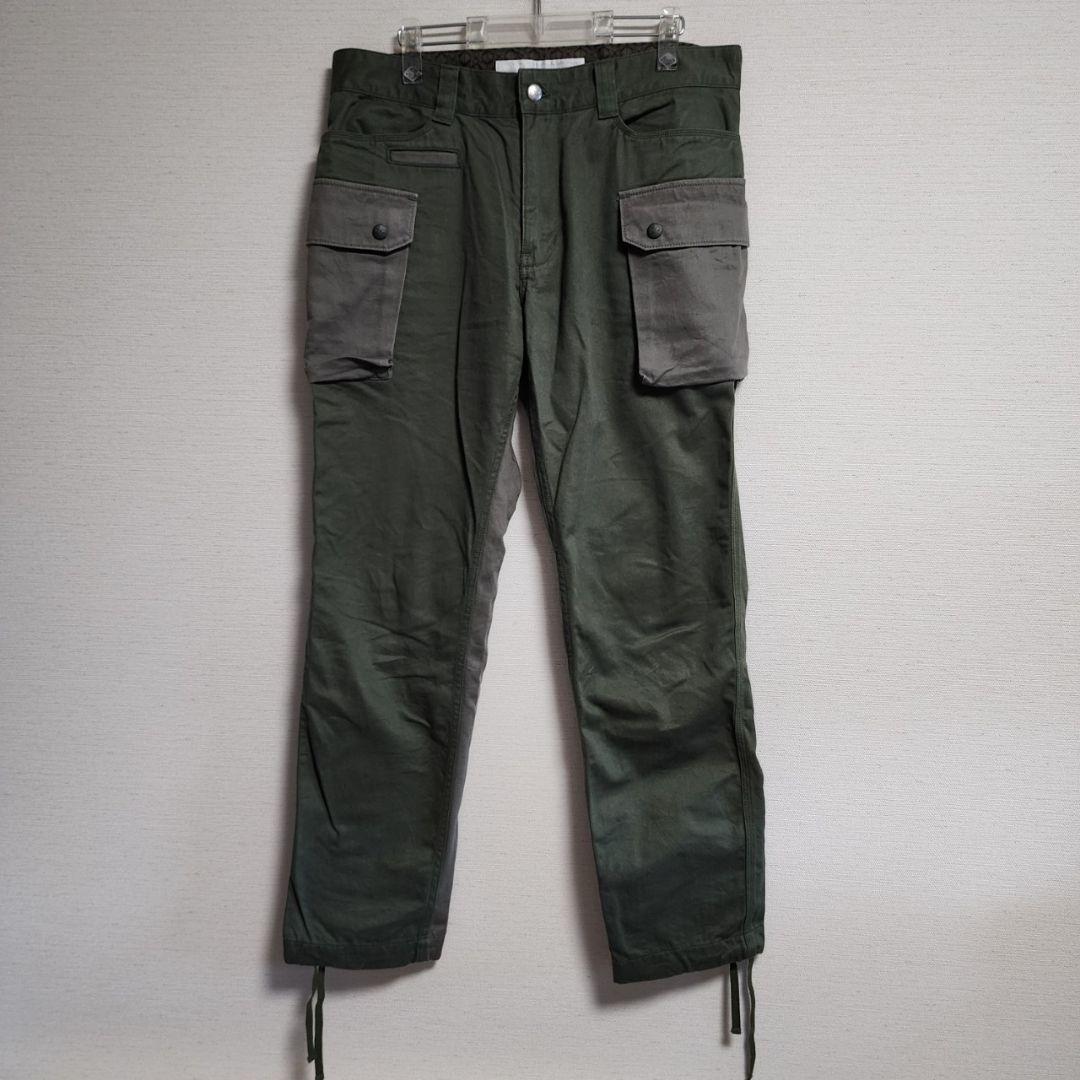 新品 エンハーモニックタヴァーン ワイドカーゴパンツ 46サイズ(M相当) 灰 新品 エンハーモニックタヴァーン オーバーパンツ ワイドカーゴ