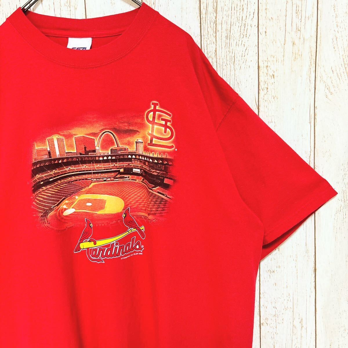 00s MLB St.Louis Cardinals セントルイス・カージナルス プリント Tシャツ 2XL メジャーリーグ USA古着　アメリカ古着
