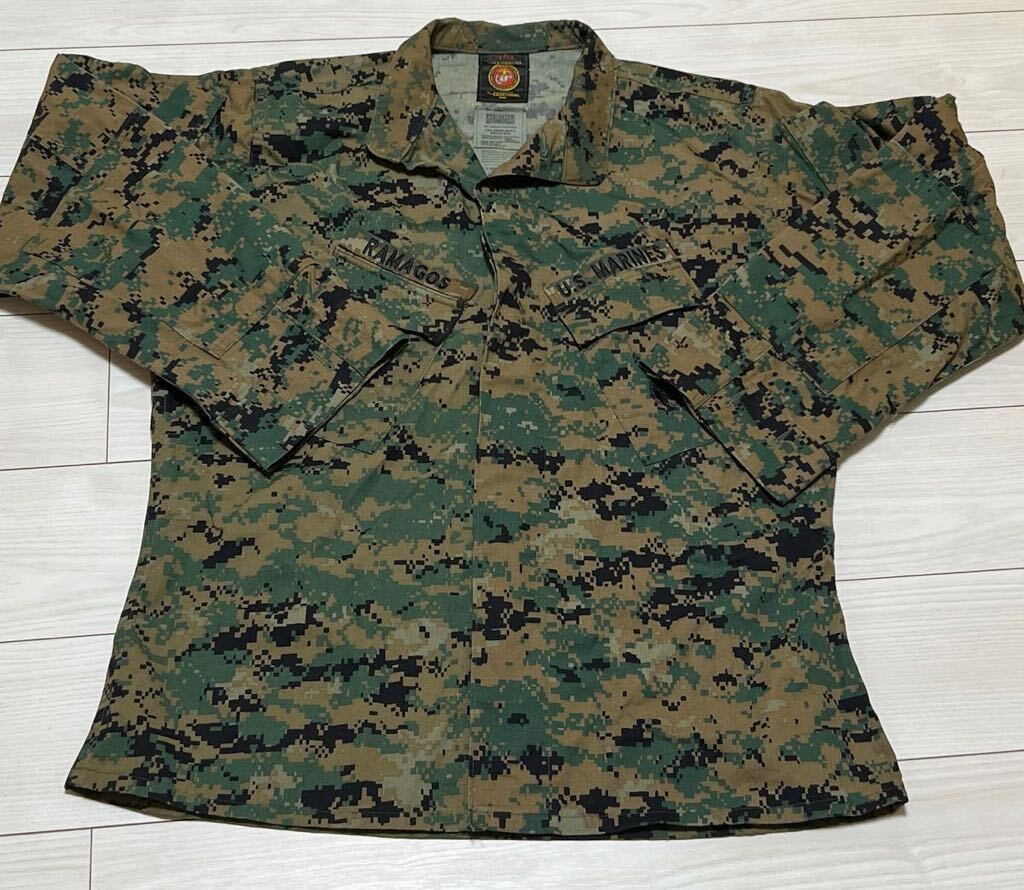 沖縄米軍実物　ウッドランドマーパットピクセルジャケット　LARGE-REGULAR USMC 海兵隊 迷彩 米軍放出品 OKINAWA MARINEs(25-9)