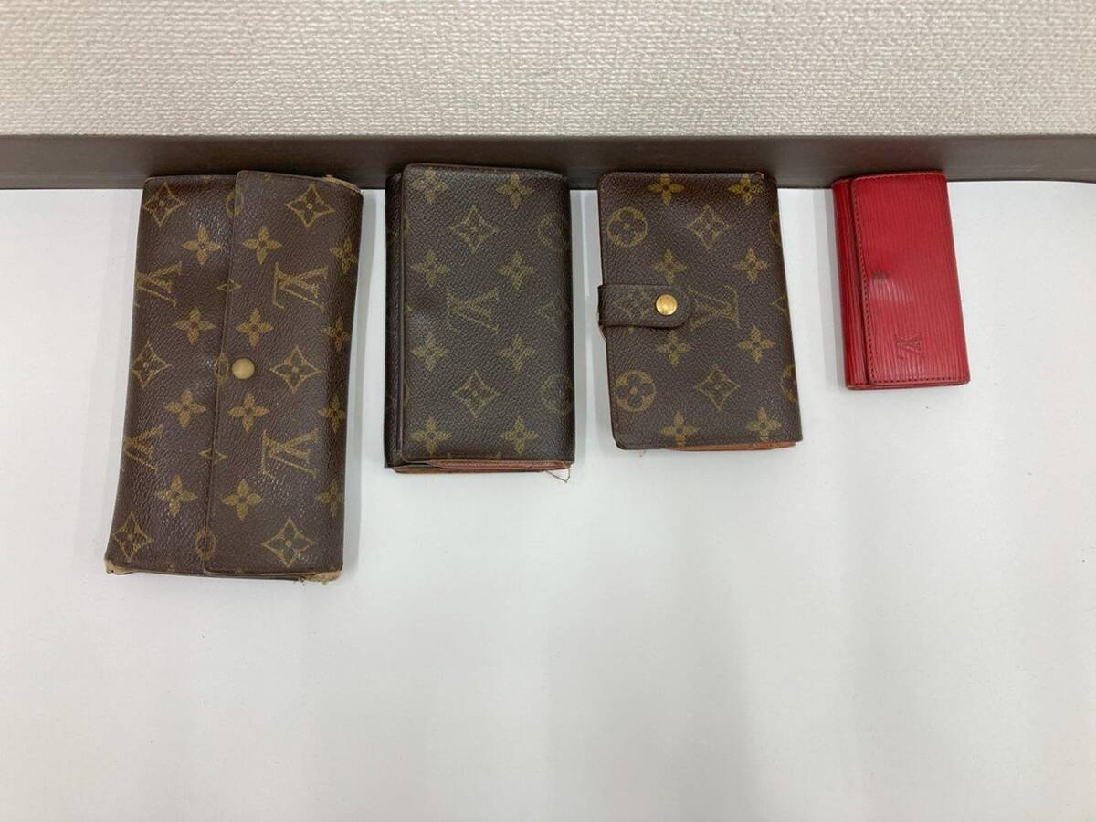 GIOM8-180 LOUIS VUITTON ルイヴィトン モノグラム 二つ折り 長財布 ウォレット エピ キーケース 現状品 まとめ ４点