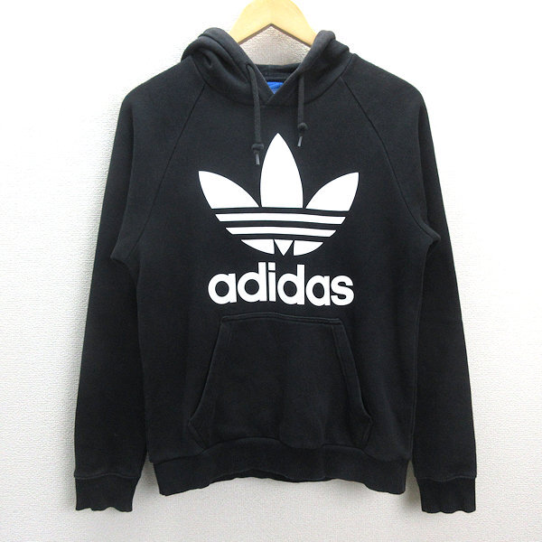 G■アディダス/adidas オリジナルス スウェットプルオーバーパーカー/BR4852【M】黒/men's/17【中古】■
