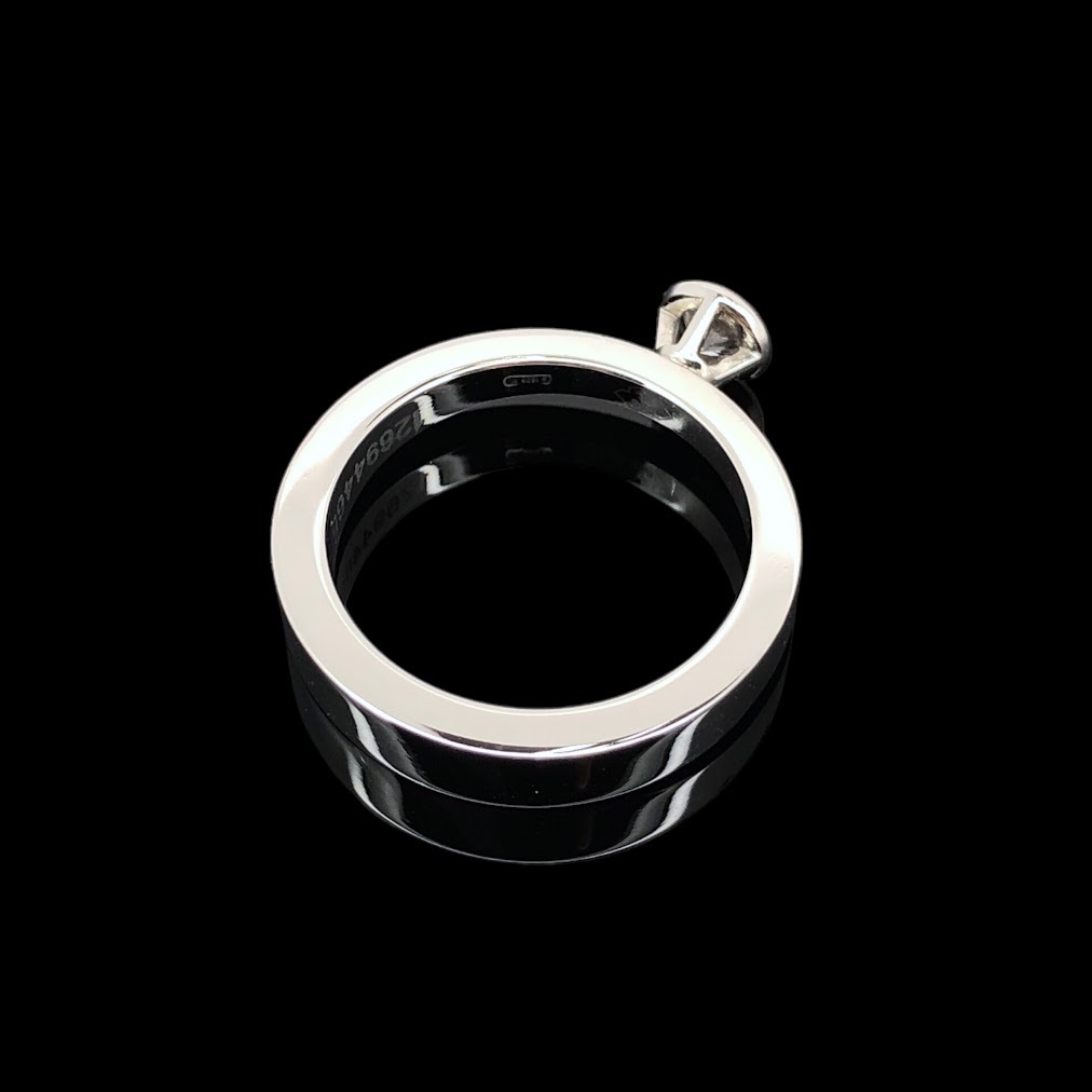 【ITQDG6WZVJXW】 美品 GUCCI グッチ 一粒ダイヤ Pt950 リング 6.8g ＃9_画像2