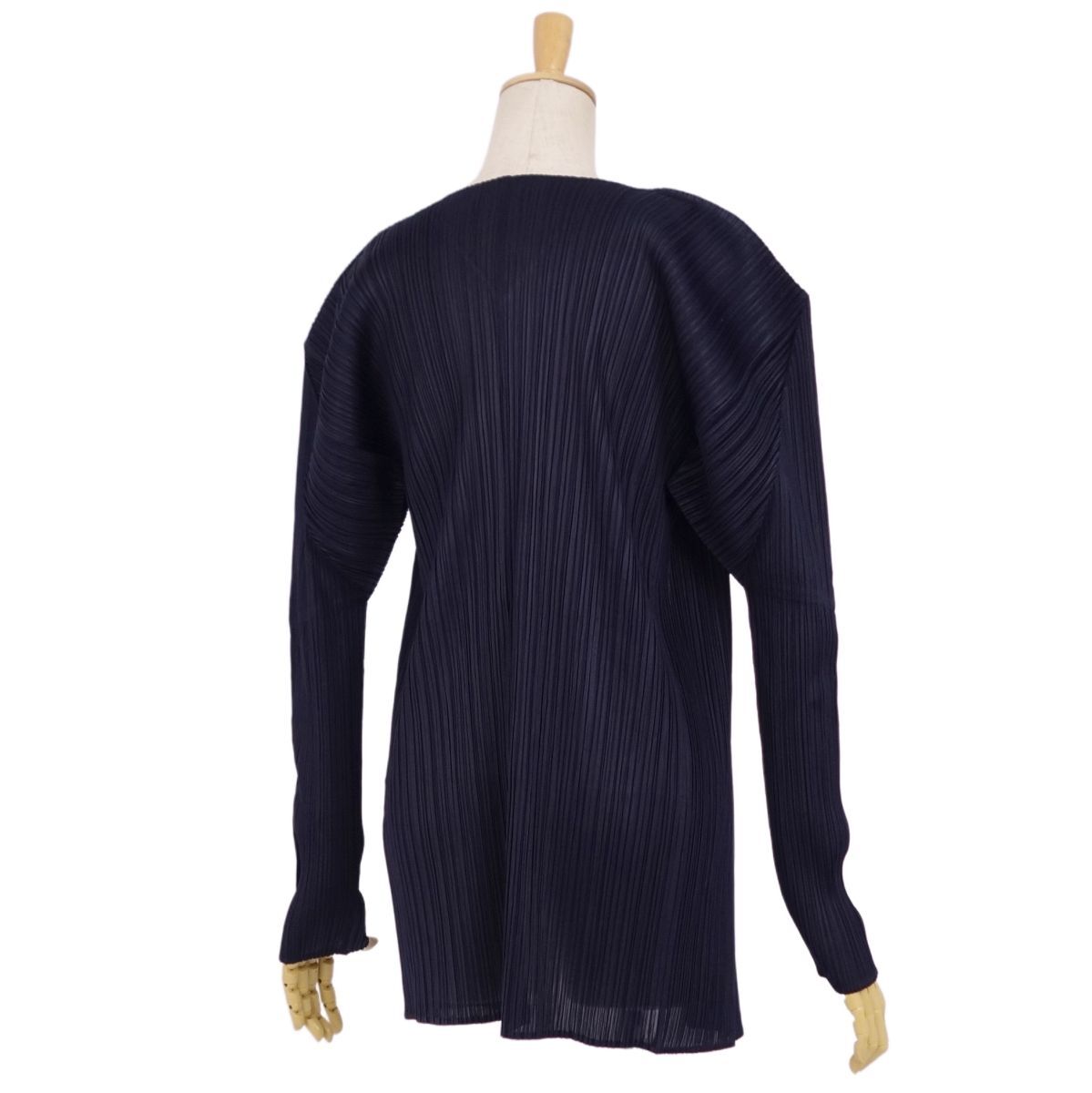美品 プリーツプリーズ イッセイミヤケ PLEATS PLEASE カーディガン 長袖 ボタンレス プリーツ トップス レディース 4 cf08mr-rm11f11148