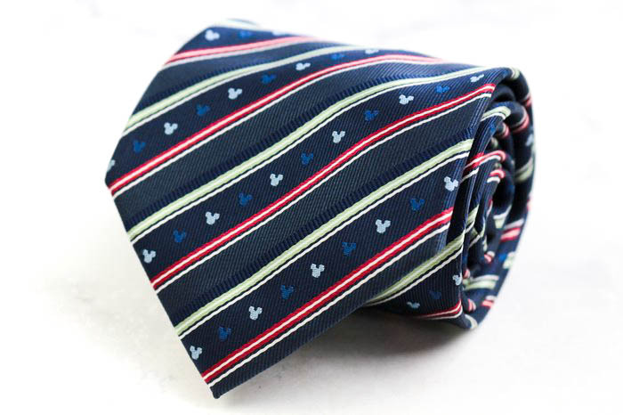  Disney бренд галстук Mickey minnie полоса рисунок герой рисунок PO мужской темно-синий Disney