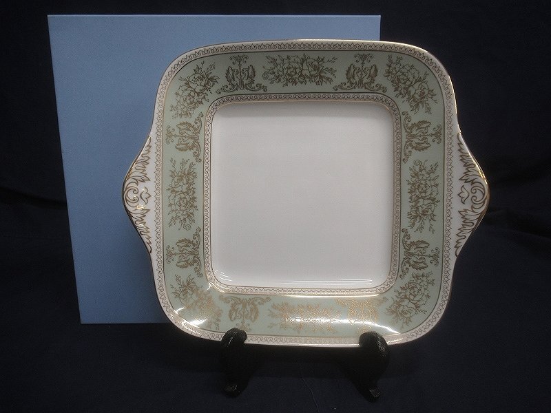 M1241 ウェッジウッド コロンビア セージ グリーン B&Bプレート WEDGWOOD