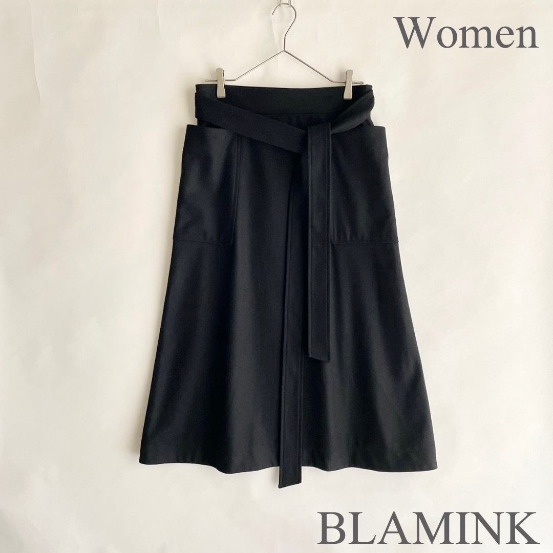 美品】BLAMINK 日本製 ブラミンク ウール フランネル ラップ 美品】BLAMINK 日本製 ブラミンク ウール フランネル ラップ