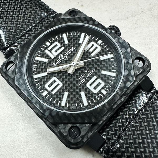 【中古】　Bell&Ross/ベル&ロス　腕時計　BR01-92-C　カーボン　自動巻　500本限定　スイス製