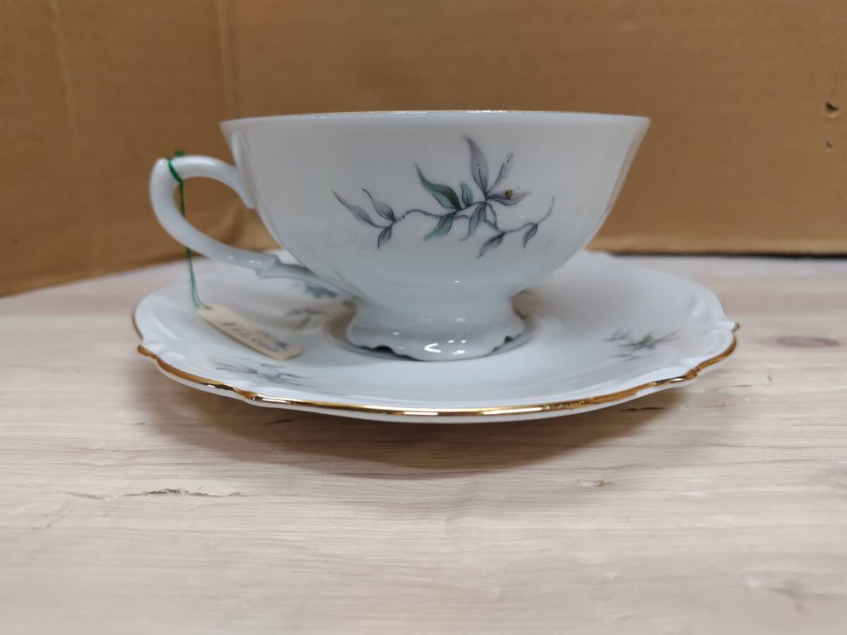 美品　MITTERTEICH Bavaria　カップ&ソーサー　ドイツ食器セット　ホワイト　ヴィンテージ ミッテライヒ バイエルン　ティーカップ
