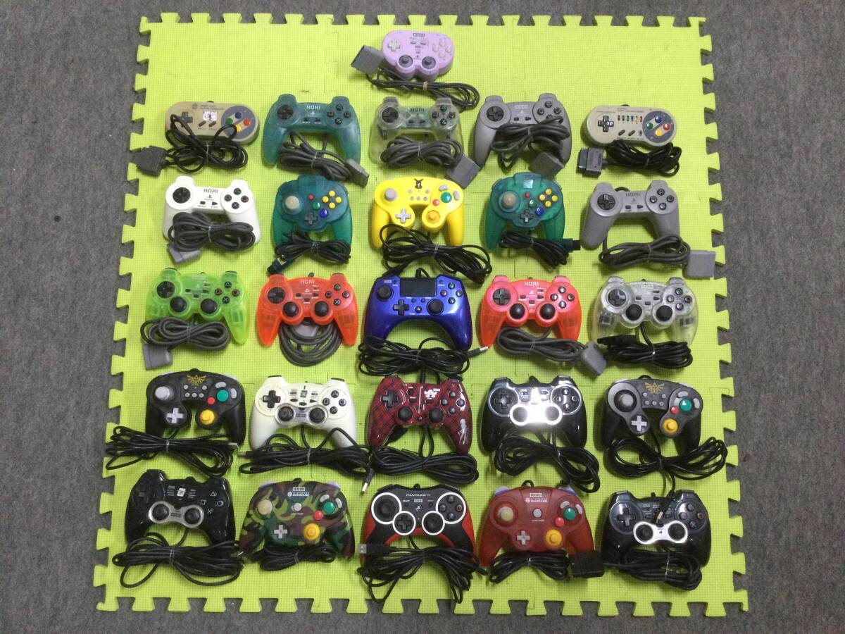 【GN5743/100/0】ジャンク★HORIコントローラー★計26個★まとめ★セット★大量★Playstation系★Nintendo★ゼルダ★ピカチュウ★機種色々