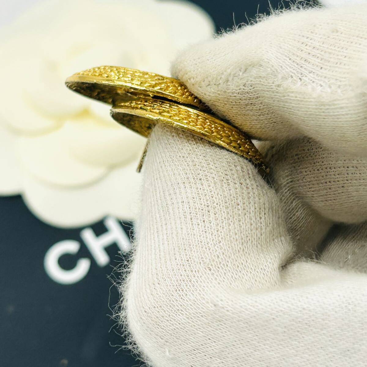 希少 CHANEL シャネル ヴィンテージ ピアス ココマーク ゴールド 希少 CHANEL シャネル ヴィンテージ ピアス ココマーク ゴールド