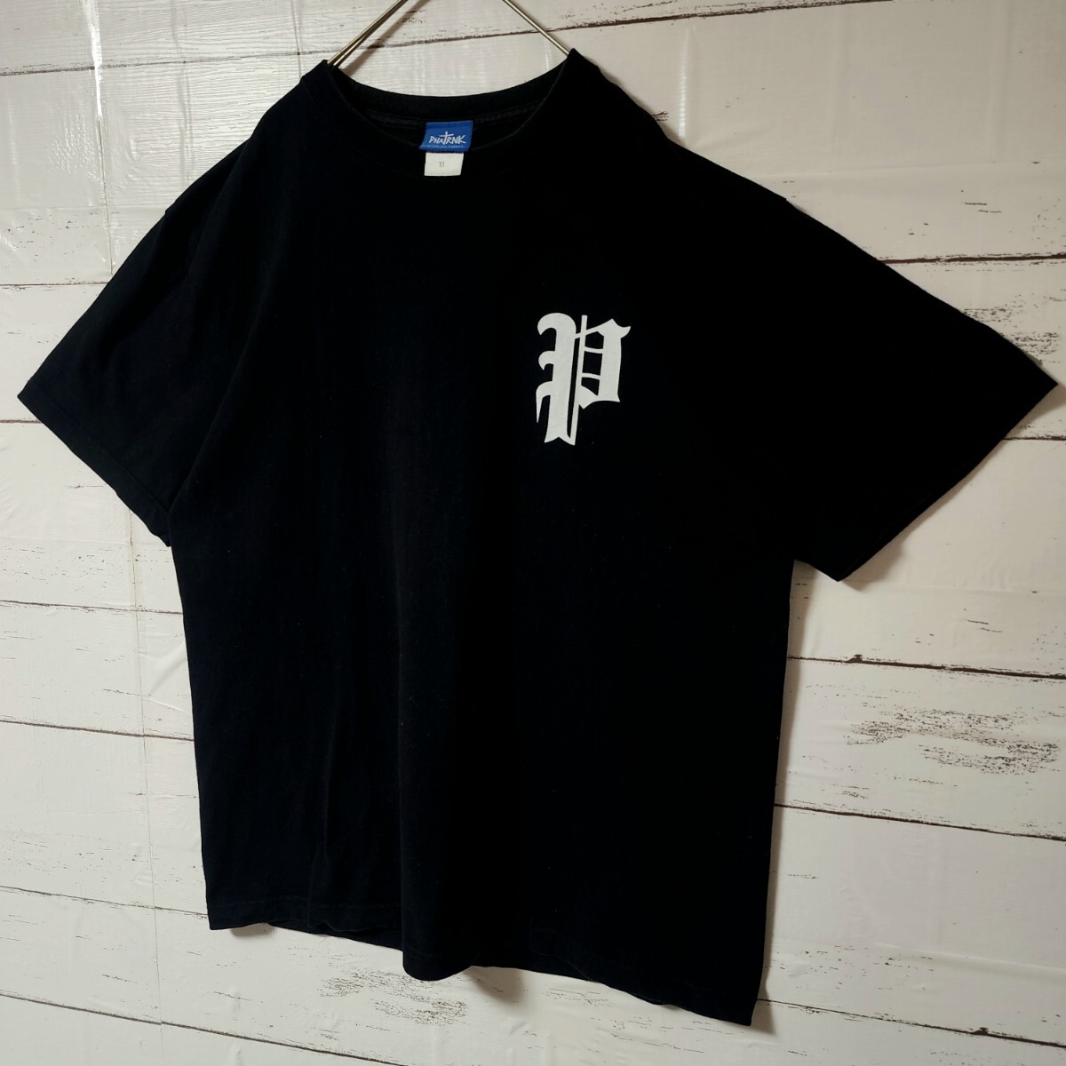 PHATRNK ファットランク Tシャツ ブラック Pロゴ バックロゴ PHATRNK ファットランク Tシャツ ブラック Pロゴ バックロゴ