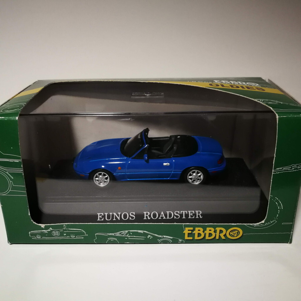 EBBRO EUNOS ROADSTER BLUE 1/43ミニカー EBBRO 1/43 ユーノス ロードスター(NA型) ブルー|Yahoo!フリマ