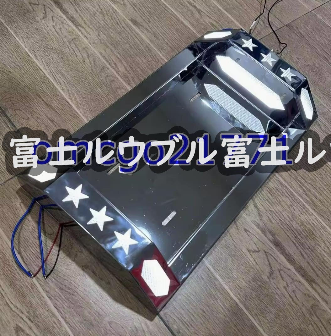 高品質 LED　大型ナンバー枠 変色可能仕様 　星型 ステンレス 鏡面仕上げ フロントアンドン レトロ 汎用 デコトラ